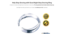 Desktop Screenshot of goodnightsnoring.com