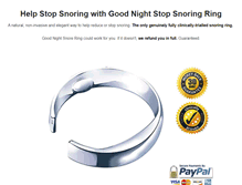 Tablet Screenshot of goodnightsnoring.com